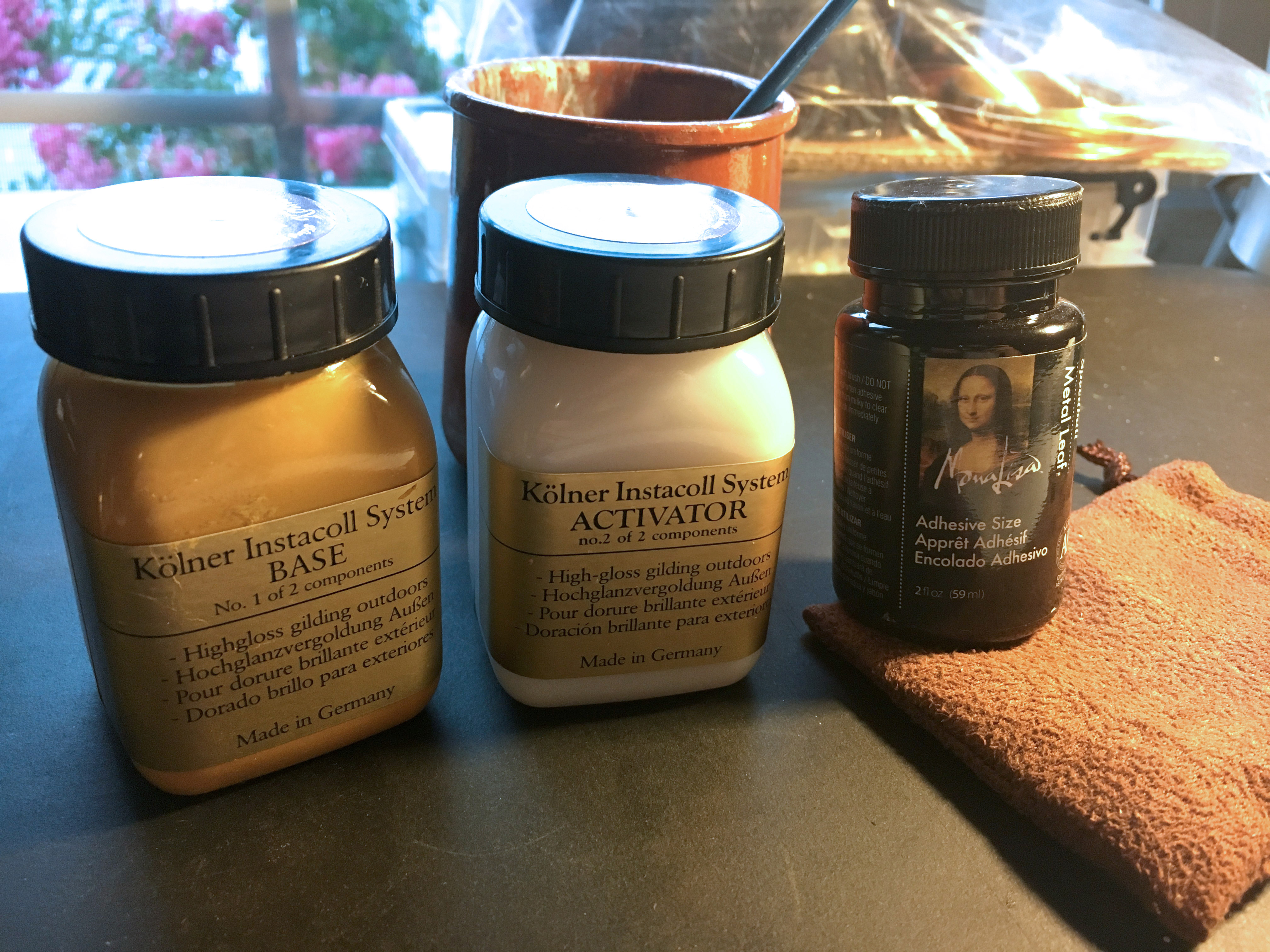 Gold Leaf Gilding Adhesives, size and glue