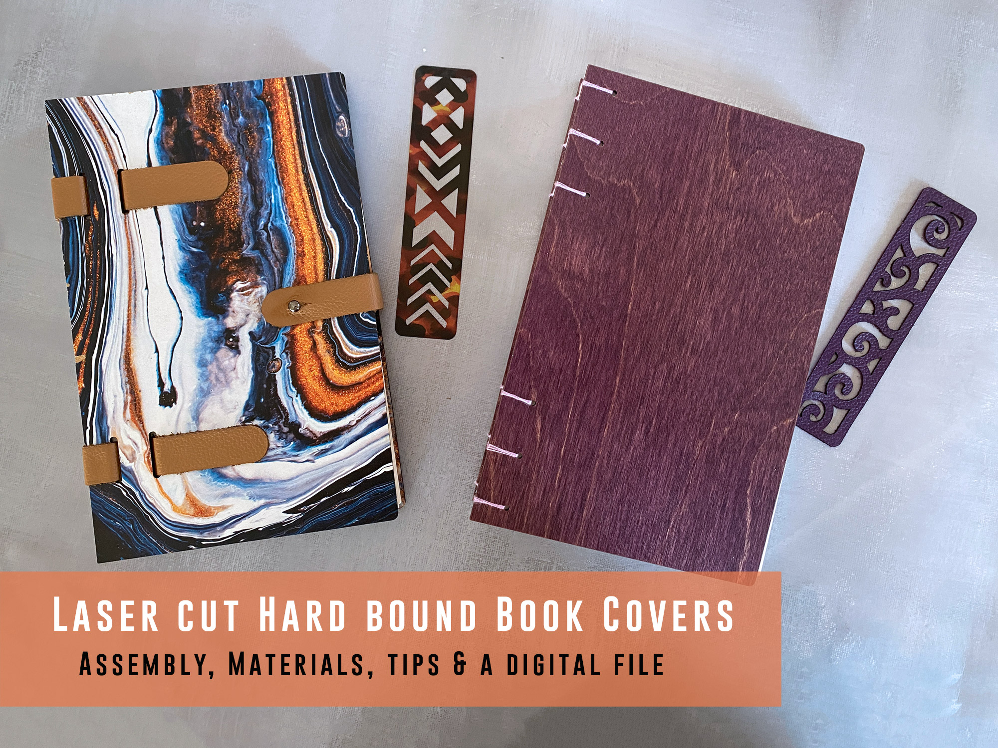 Laser Cut Sewn Book Binding Covers