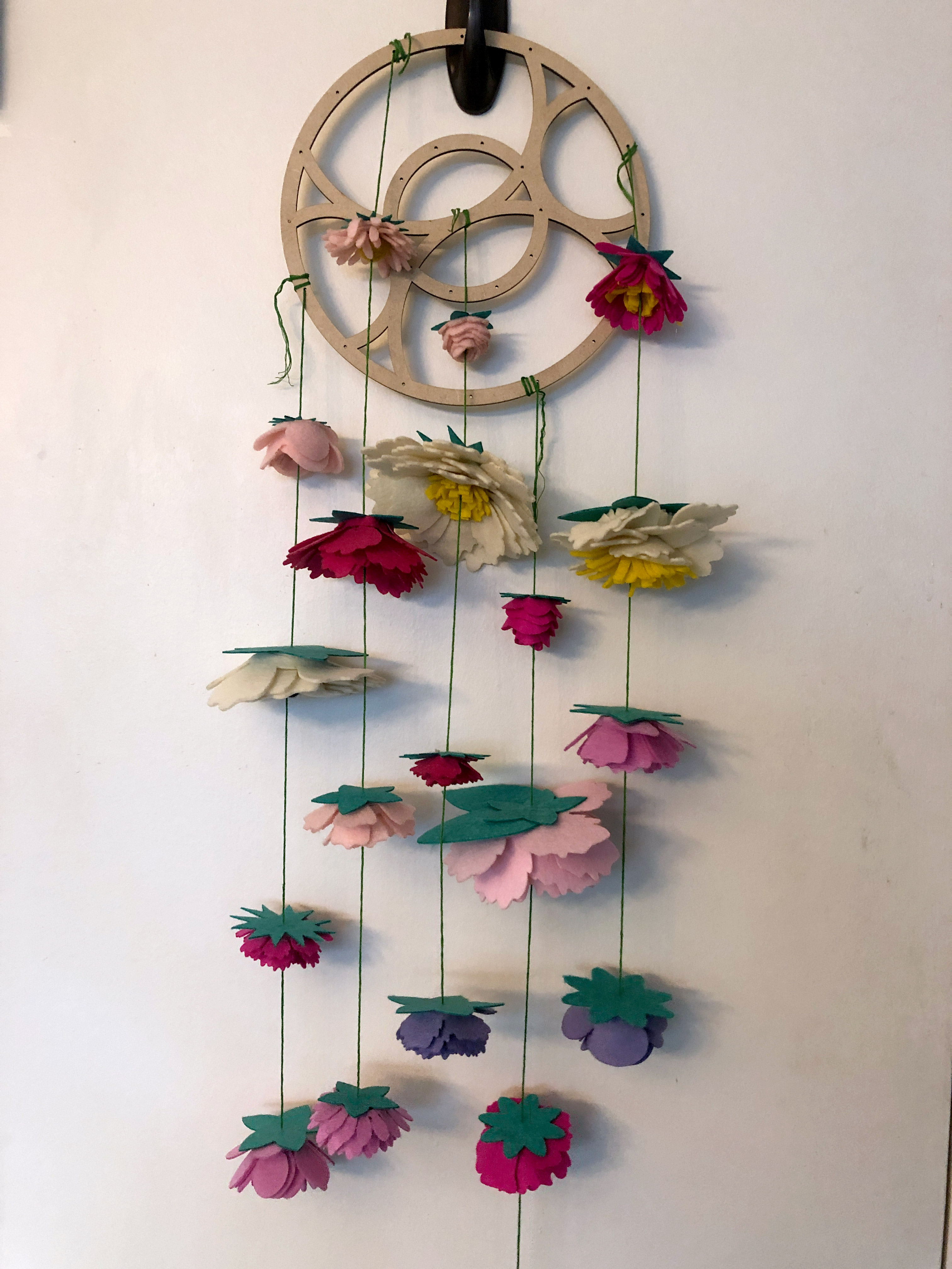 Felt Rolled Flower Baby Mobile - Danielle Wethington