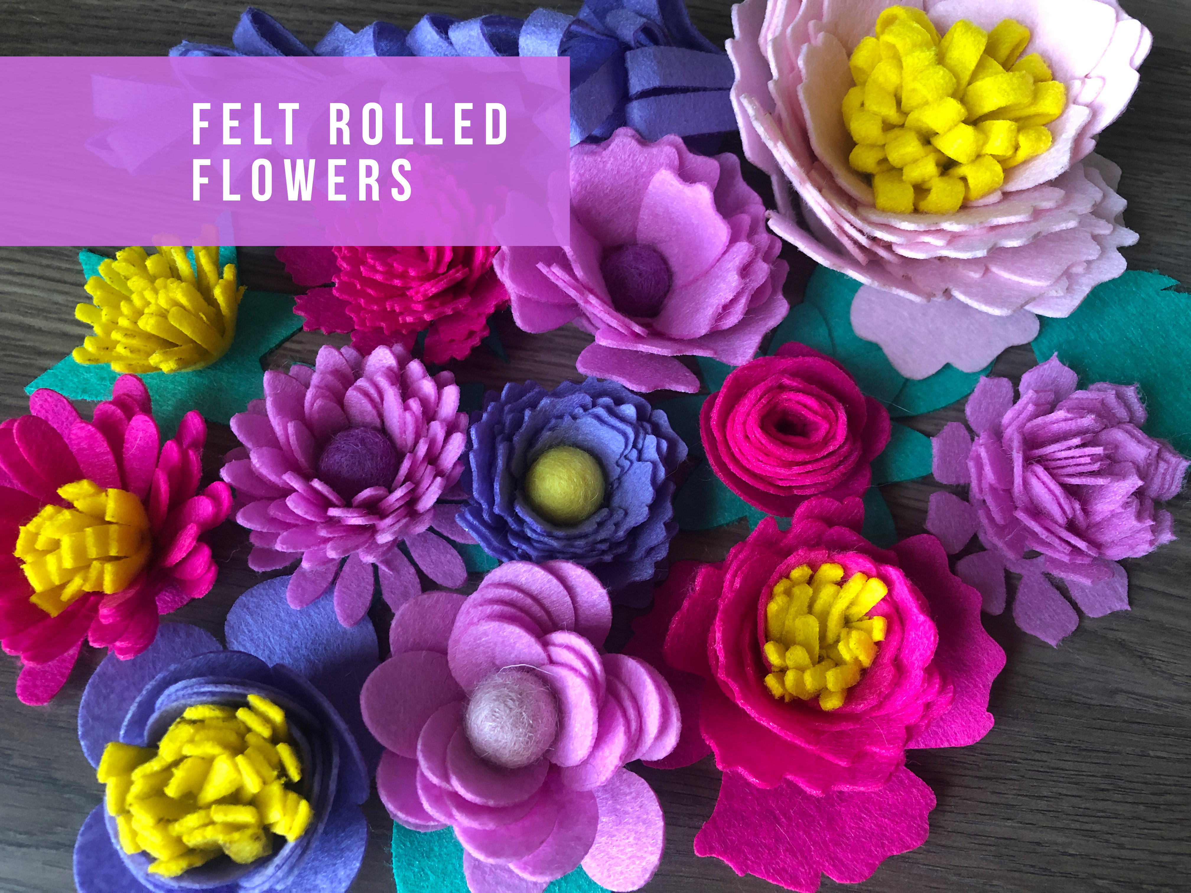 DIY Felt Flower Mobile - Cotton Stem