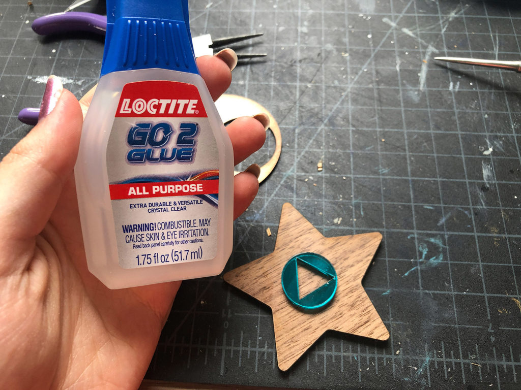 Tip for GLUING ACETATE. sand edges for adhesive to stick better