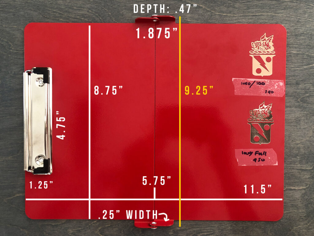 measures clipboard