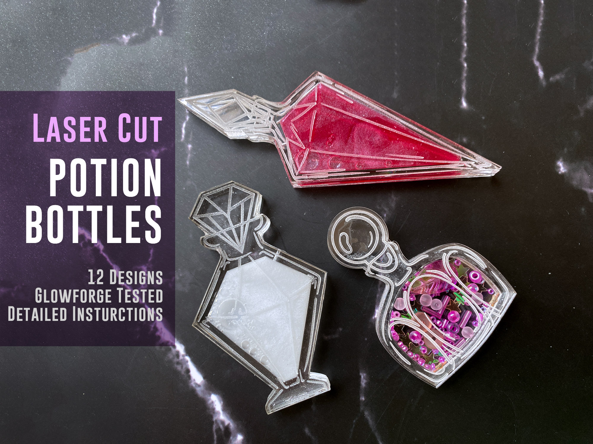 Potion Bottle Shakers – Laser Cut Tutorial