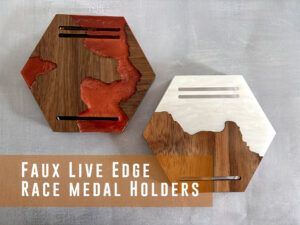 Read more about the article Faux Live Edge Laser cut Medal Holders Tutorial